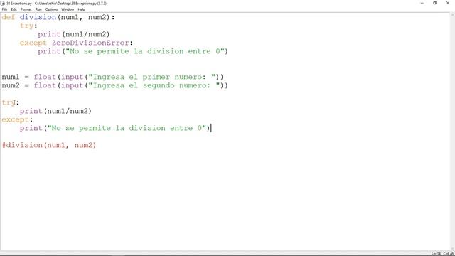 38 ESP Python 3 Introduccion al manejo de excepciones смотреть онлайн