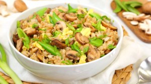 Вкусный рис с грибами.