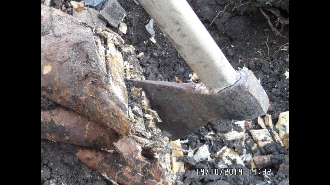 Как выкорчевывать пень вручную / How To Uproot The Stump Manually