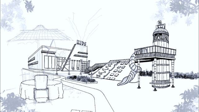 Learn how to draw Perspective | landscape rendering sketch смотреть онлайн