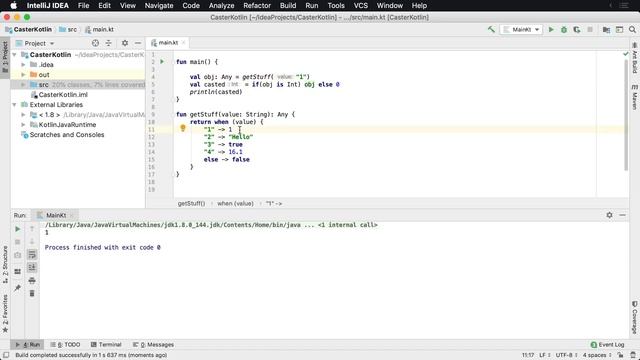 Kotlin Safe Casting with 'as?' смотреть онлайн