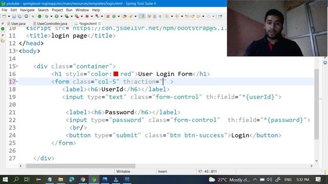 Login Page Spring Boot with MySQL Database смотреть онлайн