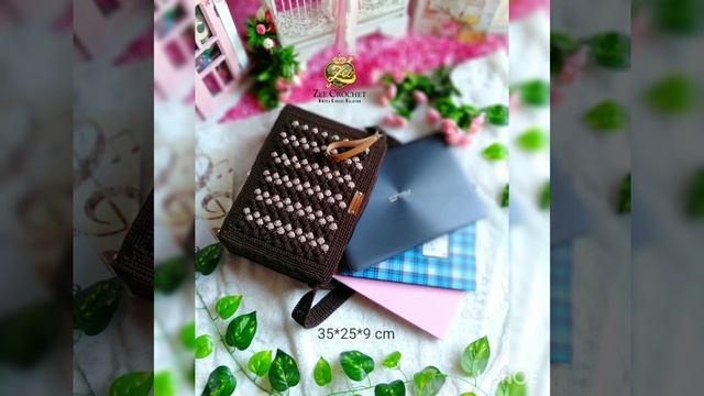 TAS LAPTOP RAJUT BROWN BUBBLE BY ZEE CROCHET смотреть онлайн