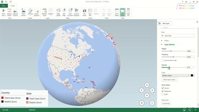3D Map in Ms Excel || Corona Virus Spread смотреть онлайн