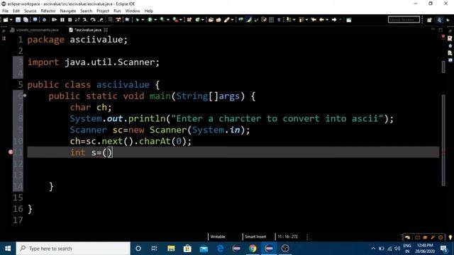 Program to find the ASCII Values of a character using "JAVA" Language. смотреть онлайн
