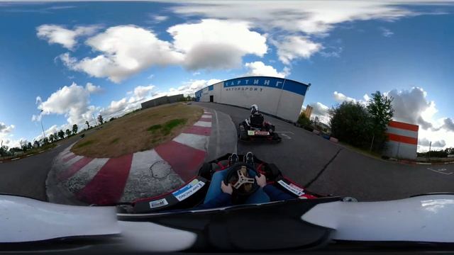 Заезд на картодроме Лидер в Калининграде, Onboard 360° смотреть онлайн