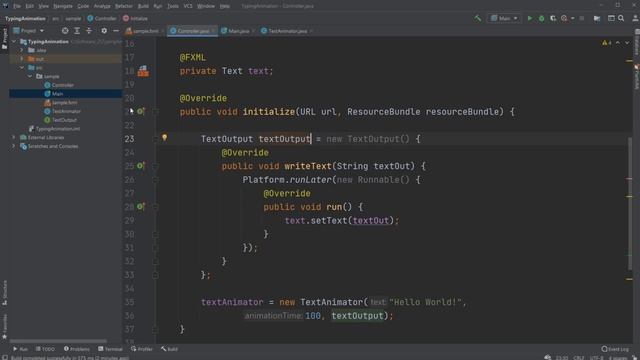 JavaFX and Scene Builder - Write-on text animation with threads смотреть онлайн