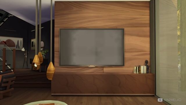Vacation House in the Woods ? Modern Interior (No CC) | the Sims 4 | Stop Motion смотреть онлайн
