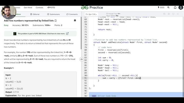 Add 2 numbers represented by linked list | DSA| Nishant Chahar | Ep-6 смотреть онлайн