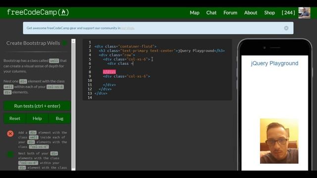 Create Bootstrap Wells, freeCodeCamp Bootstrap Review, lesson 23 смотреть онлайн