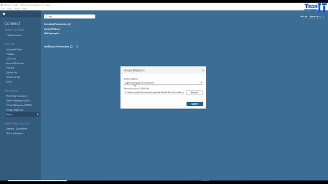 How to Connect to BigQuery from Tableau by using GCP Service Account GCP Tutorial 2022 смотреть онлайн