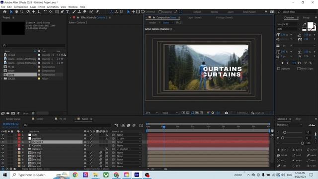 “After Effects Tutorial” Curtains Slideshow Animation (Слайдшоу Анимация Шторок) смотреть онлайн
