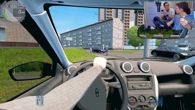 ШАШКИ НА ВРЕМЯ В ЧАС ПИК! - ПРИЕДЬ БЫСТРЕЕ CITY CAR DRIVING с РУЛЕМ!! смотреть онлайн