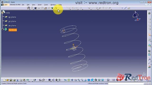 CATIA V5 Modelling : Helical Spring смотреть онлайн