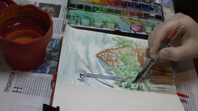 Обзор на кисть с резервуаром с Aliexpress смотреть онлайн