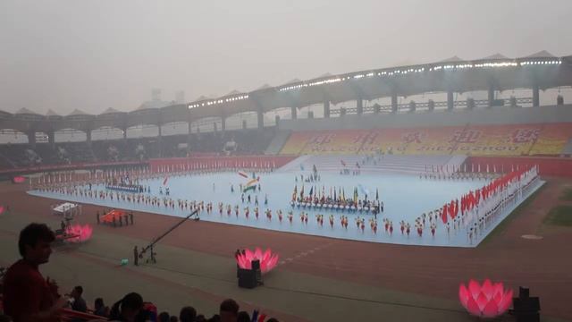 Ушу Шаолинь фестиваль вынос флагов / Shaolin Traditional Wushu Festival Opening ceremony Flags смотреть онлайн