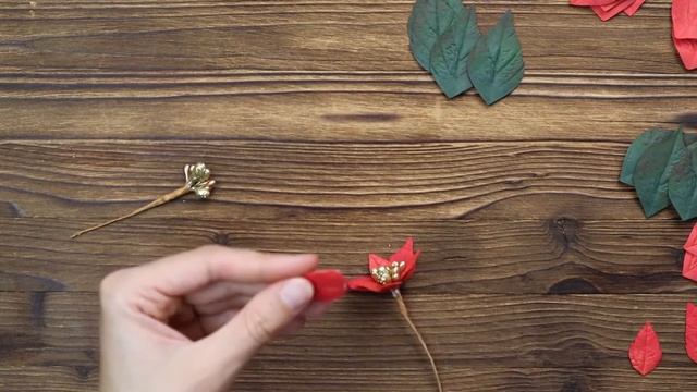Пуансеттия из фоамирана / Рождественская звезда / DIY / Резинки для волос смотреть онлайн