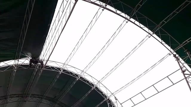 Сборка тентового ангара