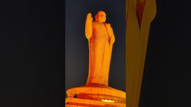 Colourful Buddha Statue At Hussain Sagar In Hyderabad 😊