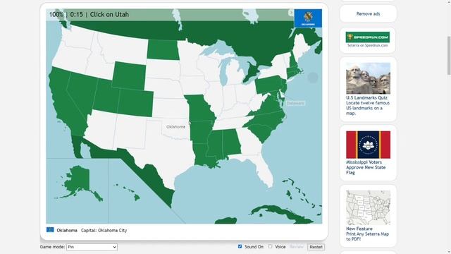 Seterra - The U.S. 50 States Pin in 27 seconds смотреть онлайн