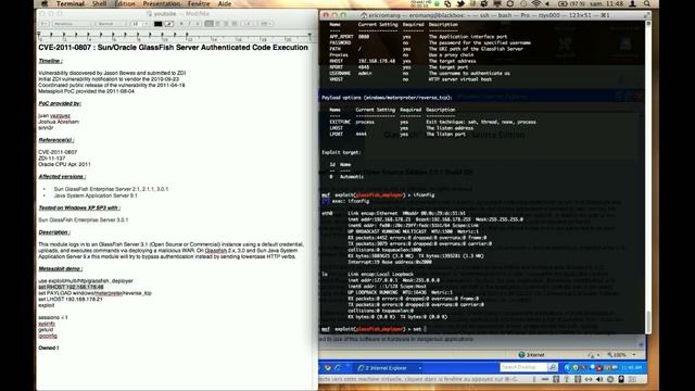 CVE-2011-0807 : Sun/Oracle GlassFish Server Authenticated Code Execution смотреть онлайн