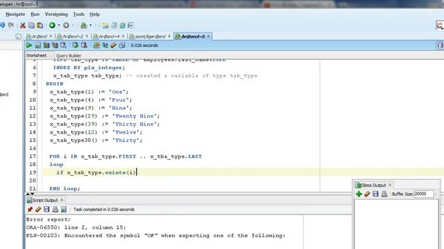 PLSQL Index By Table Simple Example смотреть онлайн