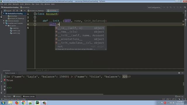 Parameter naming, Methods, and Operator Overloading in Python смотреть онлайн