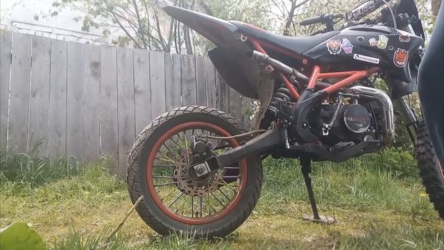 Irbis TTR125R, звук выхлопа С и БЕЗ банки! смотреть онлайн