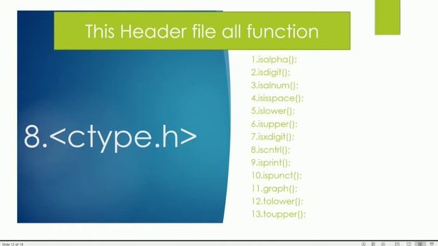 all header files and functions (2nd part). смотреть онлайн