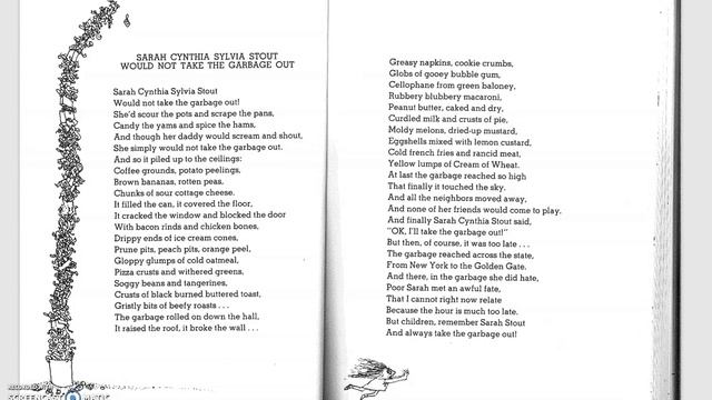 'Sarah Cynthia Sylvia Stout' | kids poem by Shel Silverstein read aloud смотреть онлайн