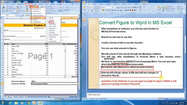 How to Convert Numbers to Words in MS Excel automatically. смотреть онлайн