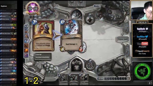 Hearthstone: Trump Cards 82 - CHARGE! Warrior full arena смотреть онлайн