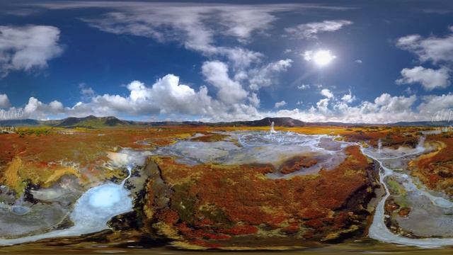 360 video. Uzon volcanic caldera. Russian edition. 8K aerial video смотреть онлайн
