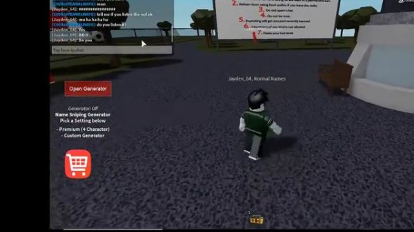 Fake c00lkid member hacks Name Snipe Generator game