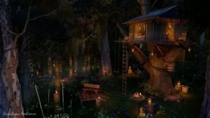 Tropical Rainforest Ambience ?️? nature sounds for sleep 10 hours, rain on leaves & cozy treehouse.