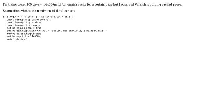 DevOps & SysAdmins: Varnish maximum "set beresp.ttl" value смотреть онлайн