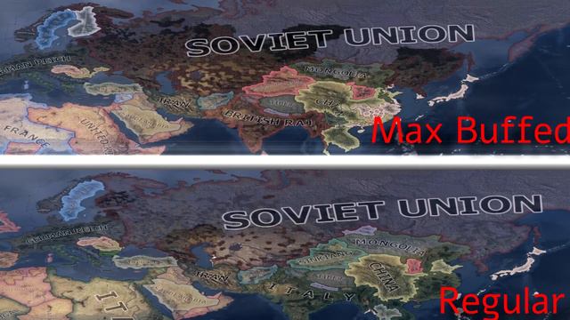 Max Buffed vs Regular Soviet Union | Double Timelapse (HOI4) смотреть онлайн
