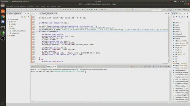 File Encryption / Decryption in Cuda using AES Counter Mode смотреть онлайн