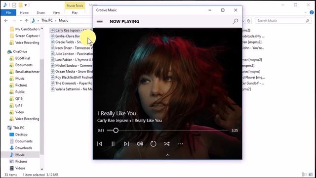 Groove Music Player in Windows 10 смотреть онлайн