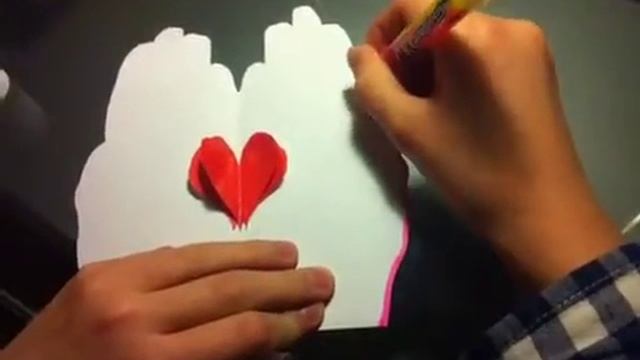 Как нарисовать открытку для друзей и родителей !!! смотреть онлайн
