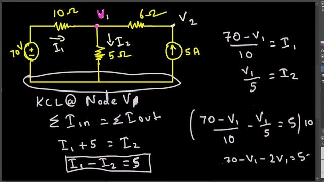 Node Voltage Method Circuit Analysis With Current Sources - Part 1 смотреть онлайн