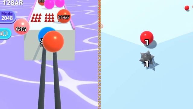 Ball Run 2048 in Infinity mod vs rolling balls swallowing Gameplay walkthrough New update level #18 смотреть онлайн