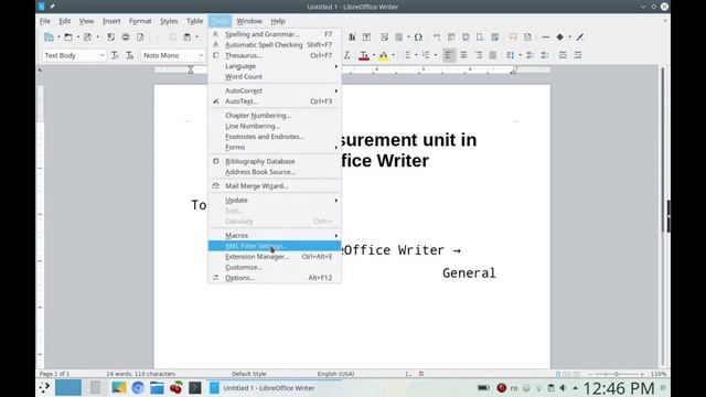 LibreOffice Writer - Change measurement unit [Quick guide] смотреть онлайн