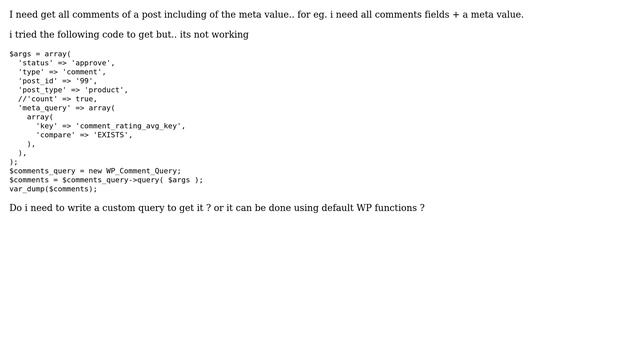 Wordpress: Get Comment With Meta value смотреть онлайн