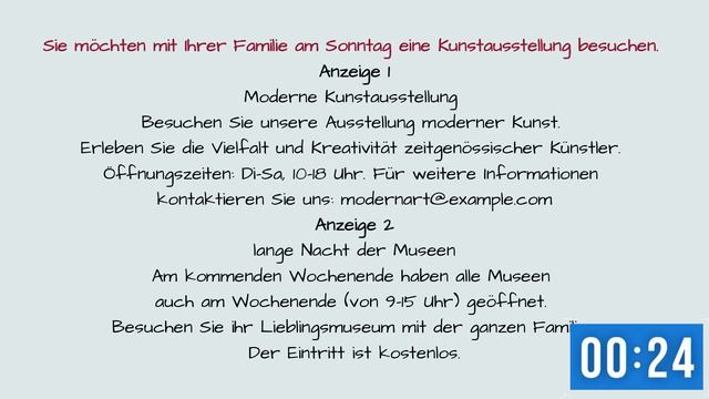 B1 Prüfung Lesen | Tipps + Beispiele