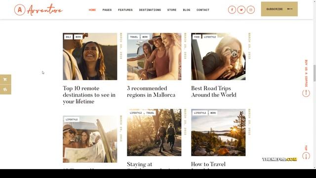 Rina Personal Travel and Lifestyle Blog WordPress Theme смотреть онлайн