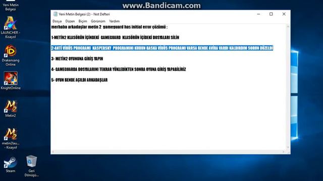 metin2 gameguard has initial error çözümü (steam) смотреть онлайн
