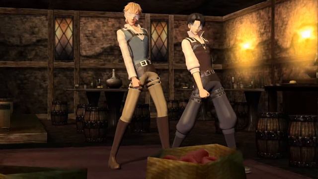 【MMDxSnK】- Masked BitcH 【Levi and Farlan】 Remake! смотреть онлайн