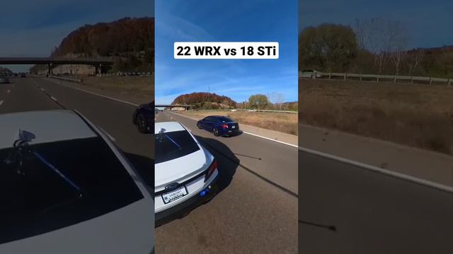 22 WRX vs 18 STi (Both stock) смотреть онлайн