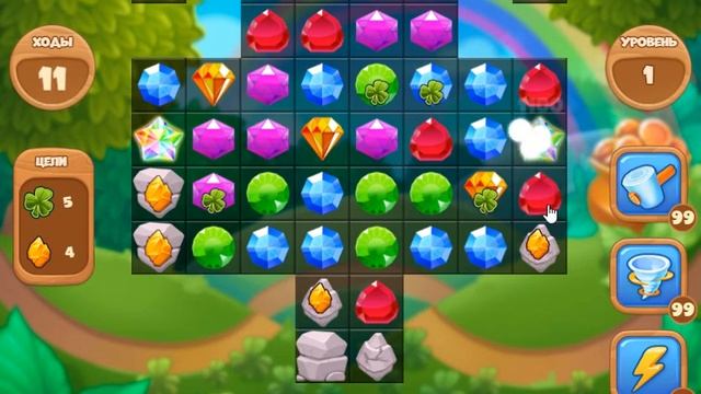 Клеверные Поля 1 уровень [Сокровища Пиратов бонусный мир] - Clover Fields Level 1 смотреть онлайн